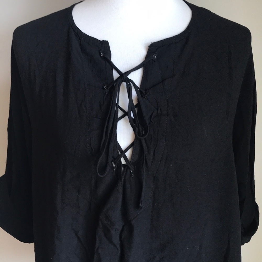 - Chelsea & Violet -Black lace up top!